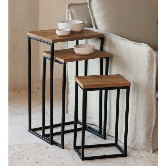 Dark Metal End Table