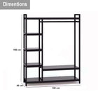 Dressing Table Black Steel & Mdf