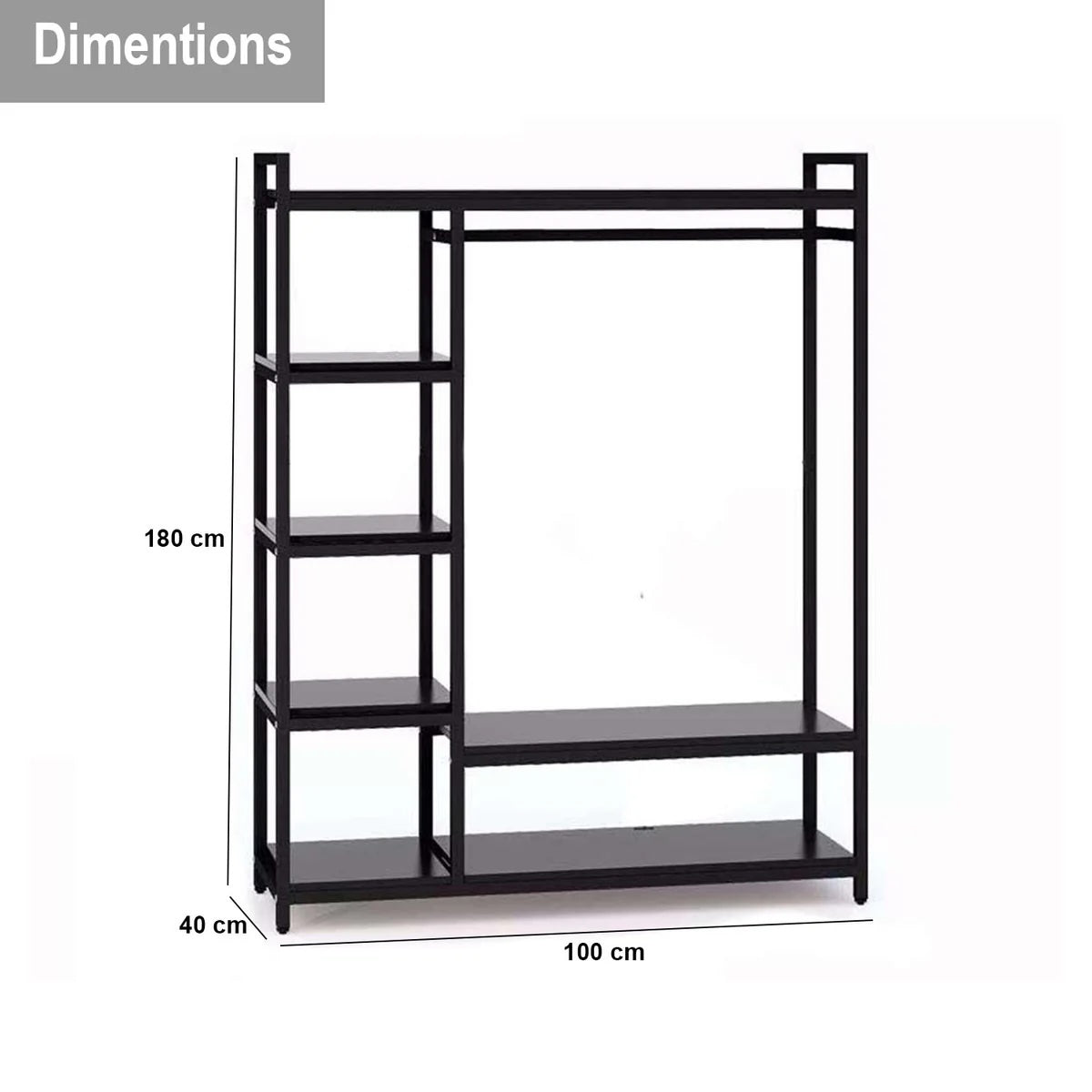 Dressing Table Black Steel & Mdf