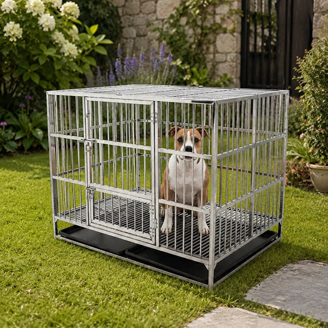 Pet Cage Stainless Steel 125 cm Durable & Rust-Resistant