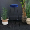 Plush Fabric Bar Stool