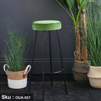 Plush Fabric Bar Stool