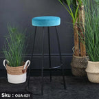 Plush Fabric Bar Stool