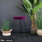 Plush Fabric Bar Stool