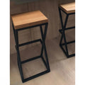 Steel and Wood Bar Chair