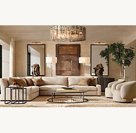 SALVADOR GLASS ROUND COFFEE TABLE