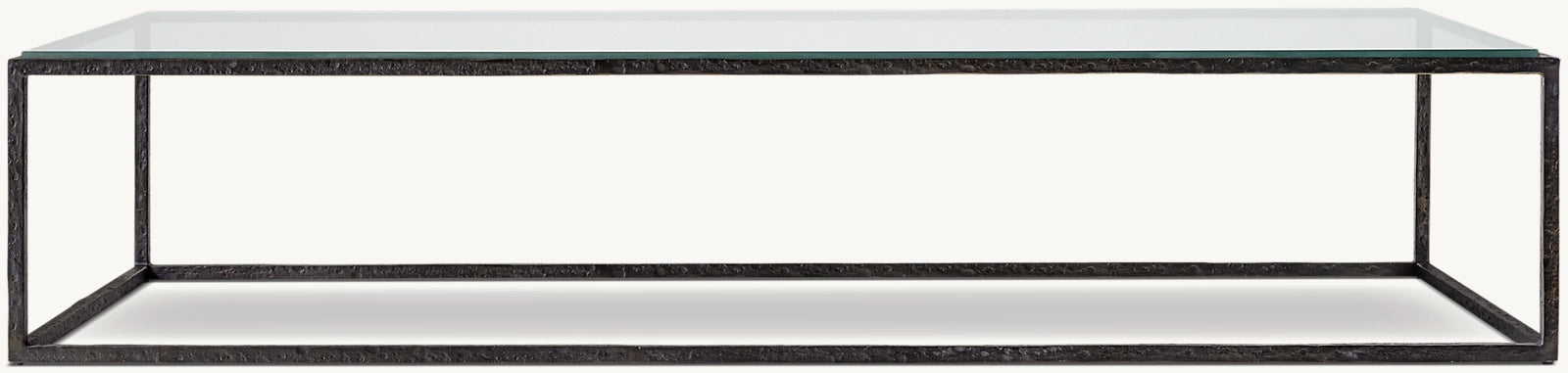 SALVADOR GLASS RECTANGULAR COFFEE TABLE