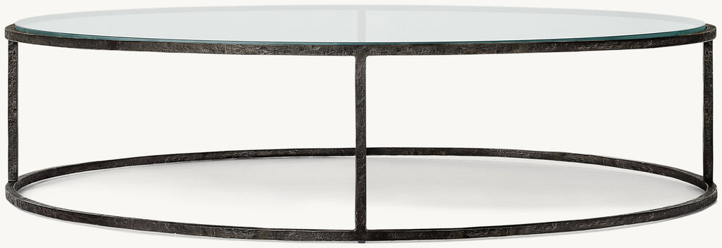 SALVADOR GLASS ROUND COFFEE TABLE