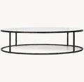 SALVADOR GLASS ROUND COFFEE TABLE