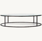 SALVADOR GLASS ROUND COFFEE TABLE