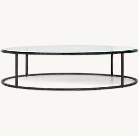 SALVADOR GLASS ROUND COFFEE TABLE
