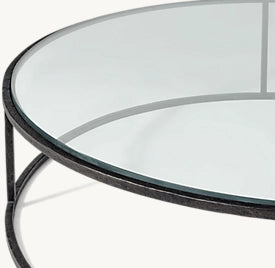 SALVADOR GLASS ROUND COFFEE TABLE