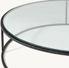 SALVADOR GLASS ROUND COFFEE TABLE