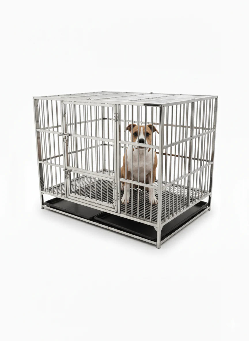 Pet Cage Stainless Steel 125 cm Durable & Rust-Resistant